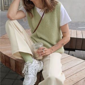& Other Stories Wool V-Neck Sweater Vest
